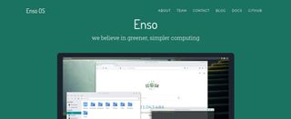 Screenshot of Enso OS' website