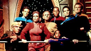The cast of "Star Trek: Deep Space Nine" (Armin Shimerman, Alexander Siddig, Nana Visitor, Rene Auberjonois, Cirroc Lofton, Avery Brooks, Terry Farrell, Colm Meaney)