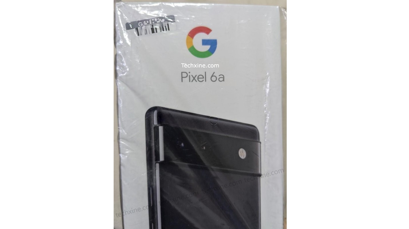A leaked photo of the Pixel 6a's retail box