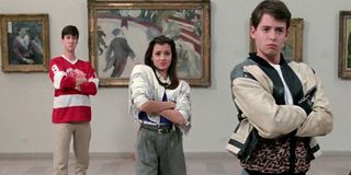 Alan Ruck as Cameron Frye, Mia Sara as Sloane Peterson and Matthew Broderick as Ferris Bueller in Fe