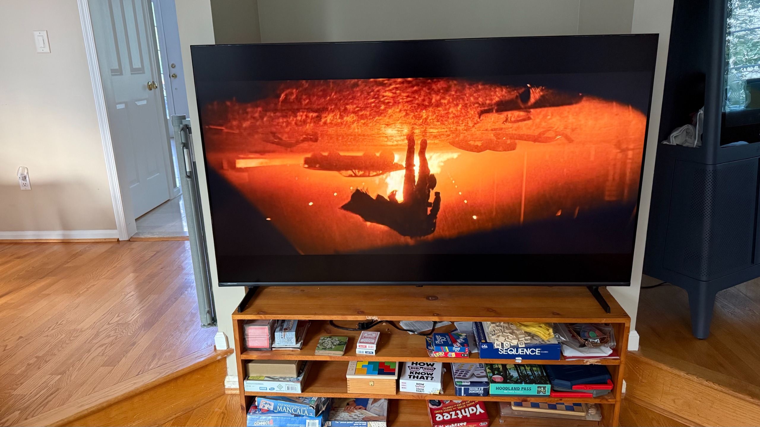 The Hisense U6SF Pro shows plenty of detail as seen in this scene from The Batman