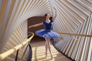 A ballerina dancing on the Bridge of Aspiration.