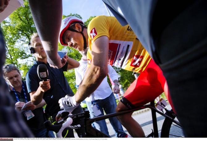 Alexander Kristoff (Katusha) in the yellow jersey