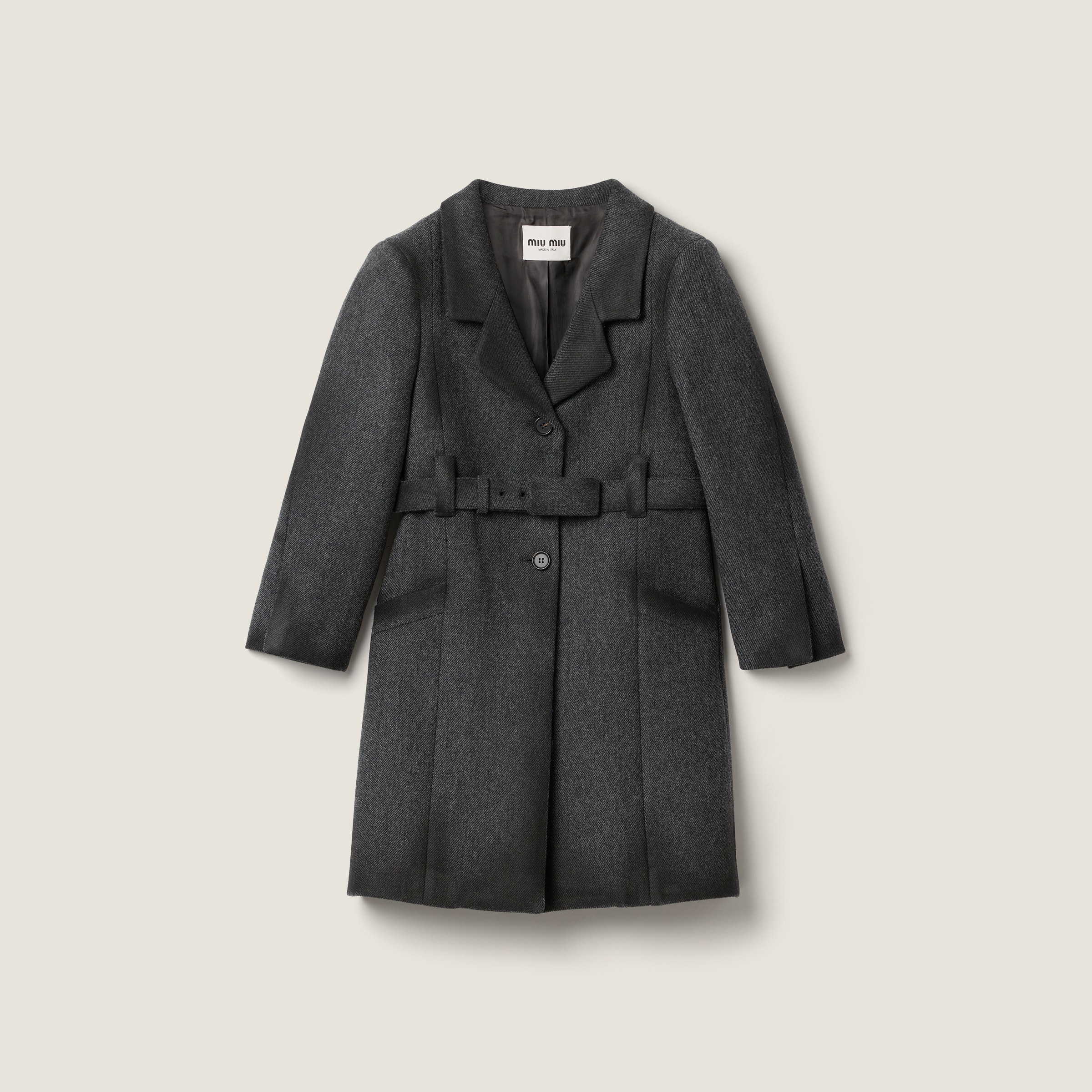 Single-Breasted Double Wool Coat