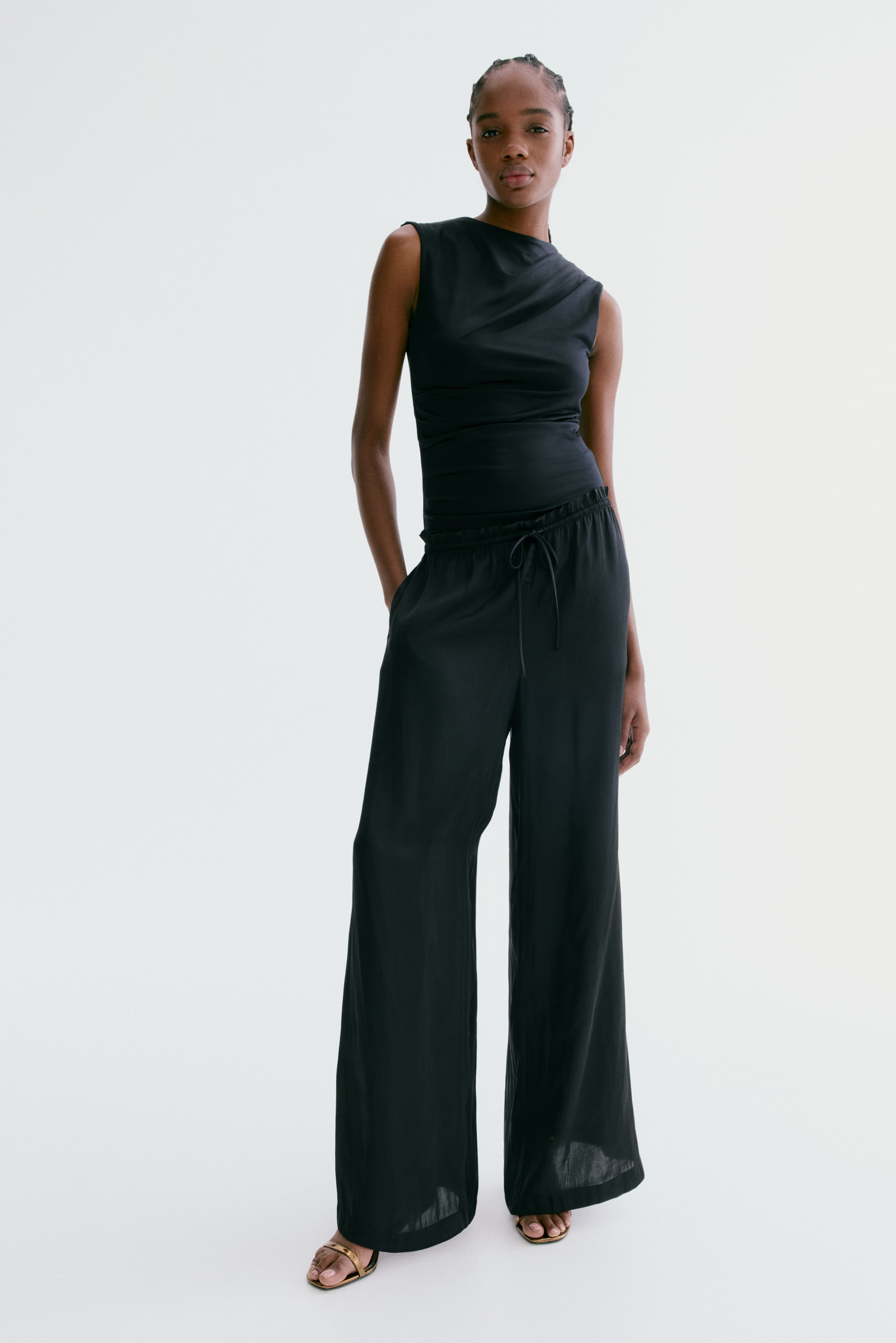 Satin Drawstring Pants