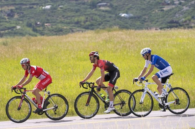 Adam Phelan (Drapac) leading the breakaway