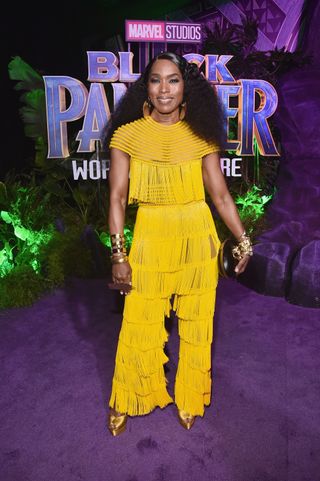 Actor Angela Bassett at the Los Angeles World Premiere of Marvel Studios' BLACK PANTHER at Dolby Theatre on January 29, 2018 in Hollywood, California