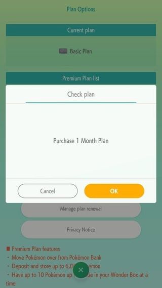 Pokemon Home Purchase 1 Month Premium