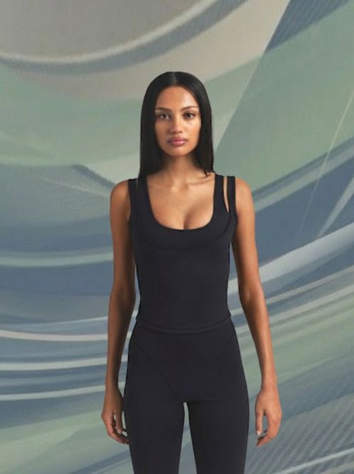 Matte Women's Double-Strap Scoop Tank Top