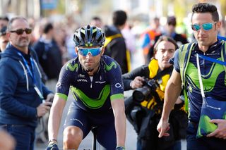 Alejandro Valverde after winning stage 1 at Ruta del Sol.