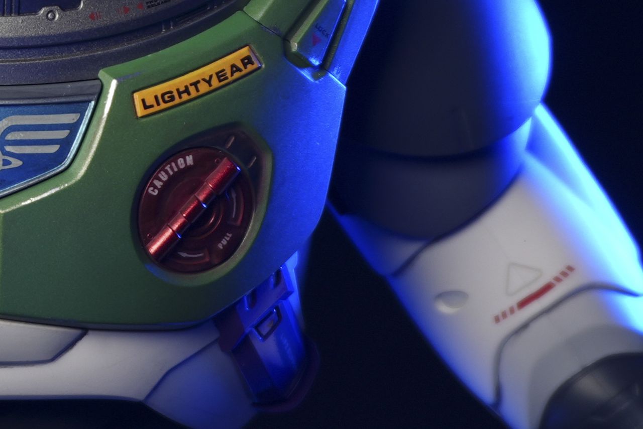 Sony ZV-E10 II sample images of buzz lightyear toy in dark studio taken at different ISO settings