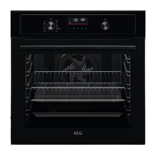 Black AEG Oven with three trays