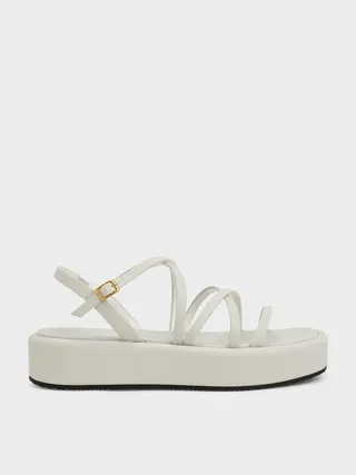 Charles & Keith, Strappy Padded Flatforms