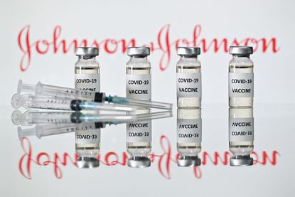 An illustration showing Johnson & Johnson vaccines.