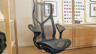 The high back version of the Herman Miller Cosm chair with Leaf Arms