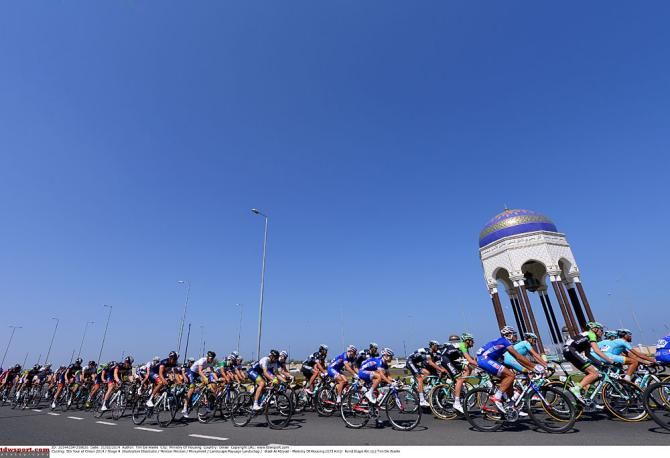 The peloton in Oman