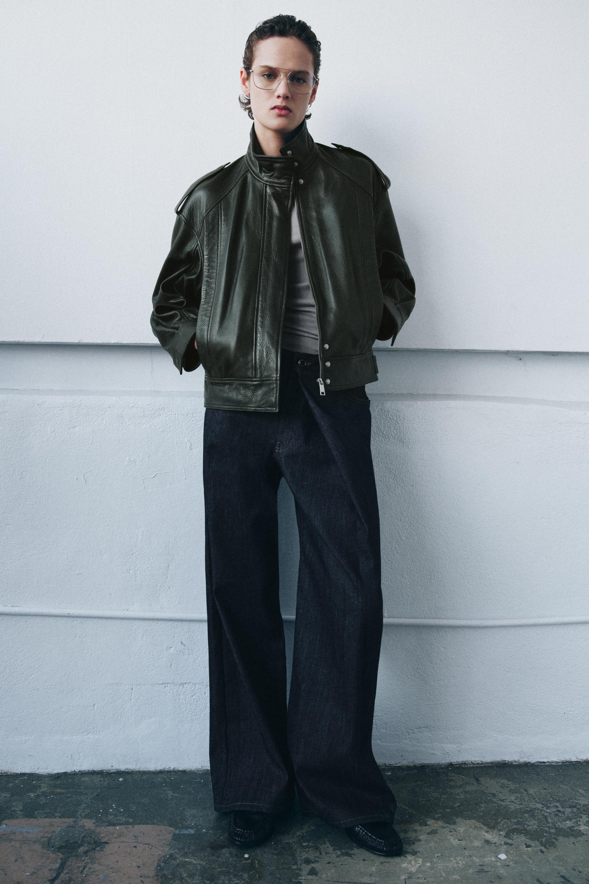 Zw Collection Limited Edition Leather Bomber Jacket