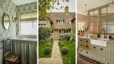 a charming cottage nestled in hampstead with an abundant green front garden and small leaded windows