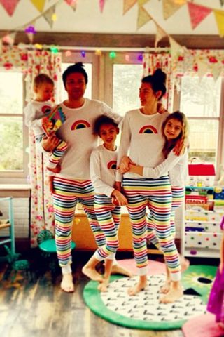 Jamie Oliver and family