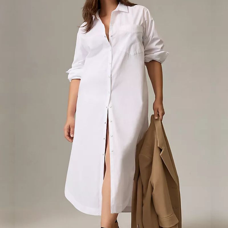 white shirt dress