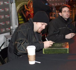 World of Warcraft developers were available to autograph copies of the expansion pack.