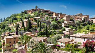 hill with buildings in Mallorca