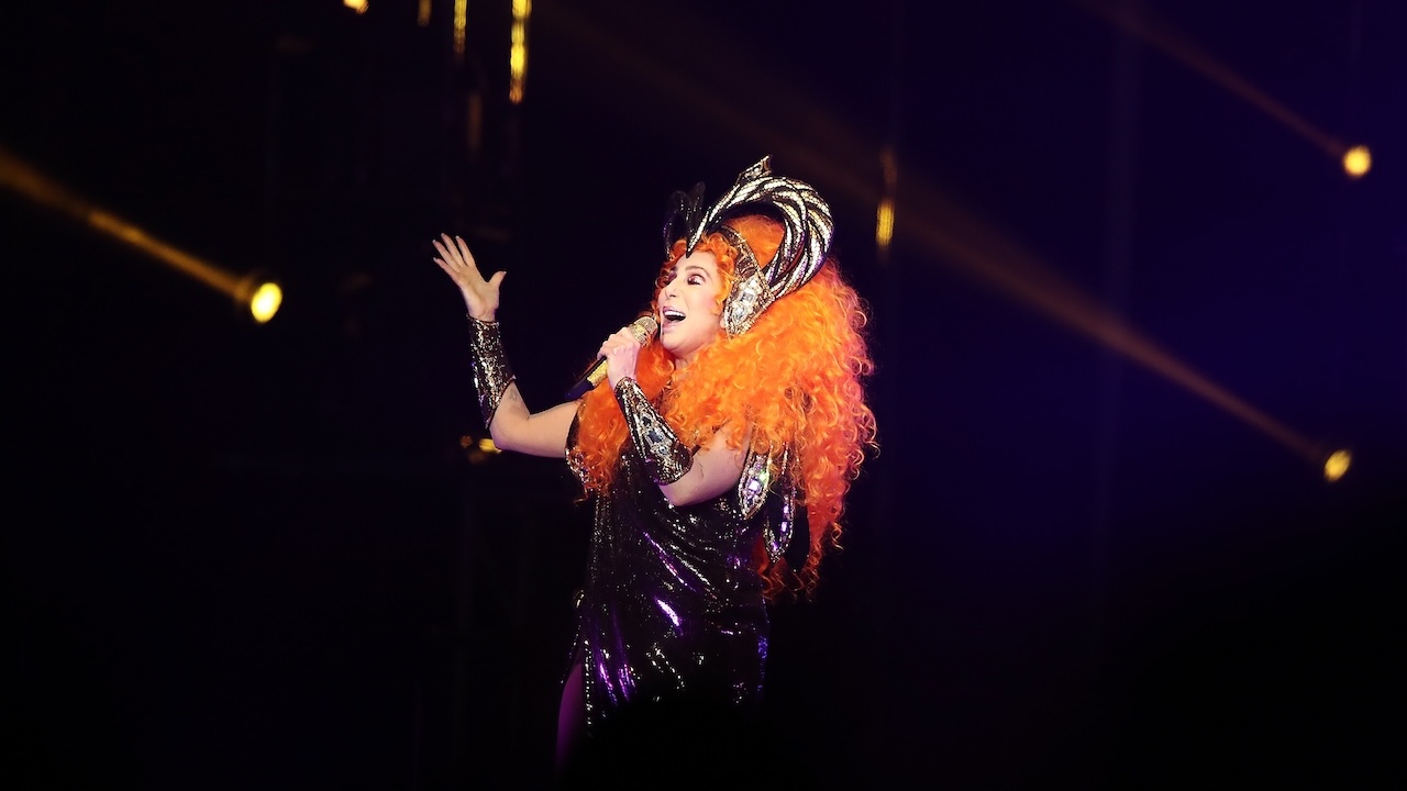 Cher performs at Spark Arena on September 21, 2018 in Auckland, New Zealand.
