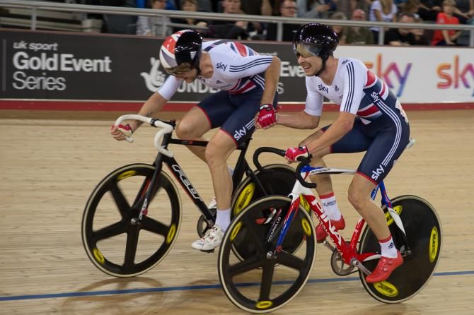 Gold for Great Britain in the men's Madison