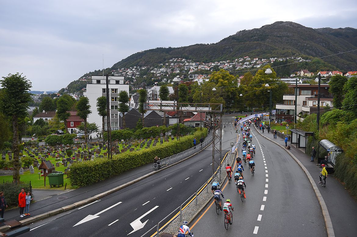 The men's under-23 road race at the Bergen World Championships