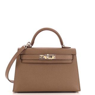 Kelly Mini Ii Bag Bicolor Epsom With Palladium Hardware 20