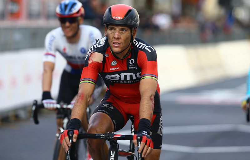 Philippe Gilbert crosses the line in Milan-San Remo wondering what could have been