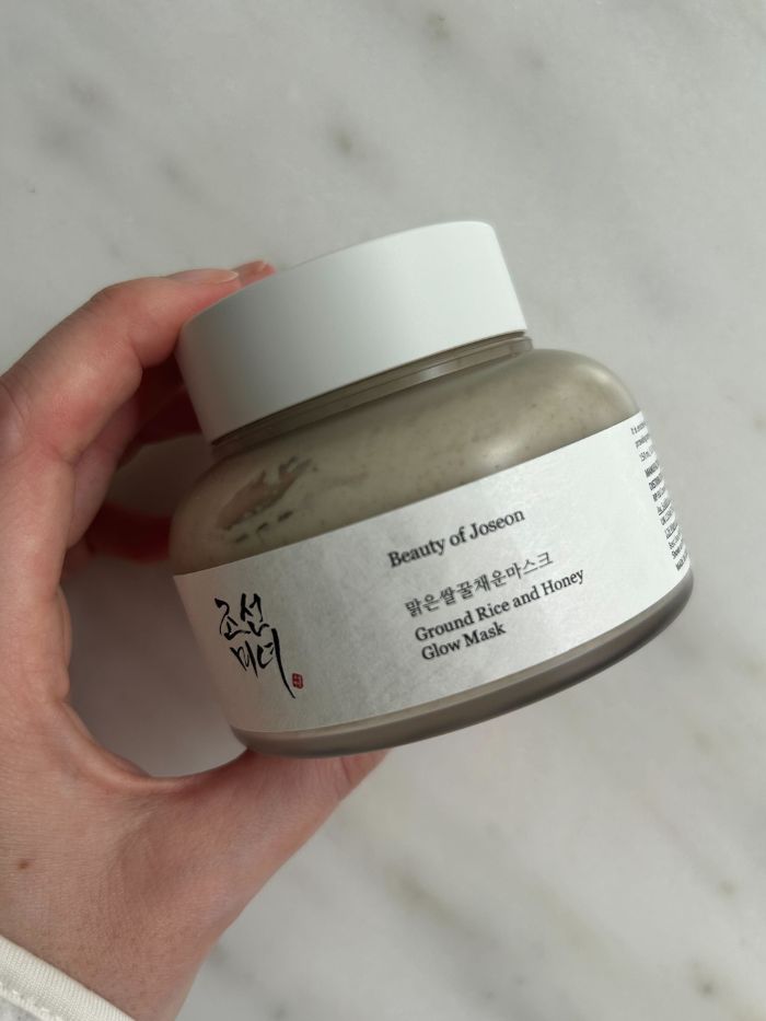 The Beauty Of Joseon Ground Rice and Honey Glow Mask on a marble table