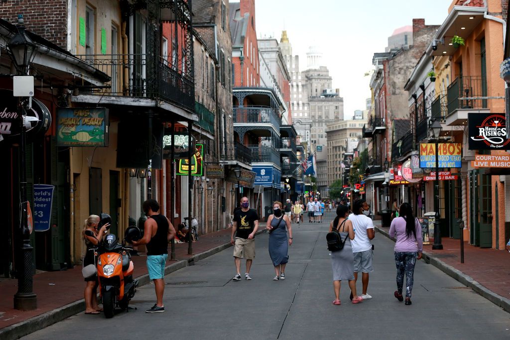 Bourbon Street in New Orleans.