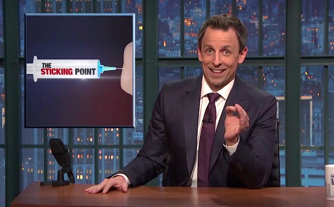 Seth Meyers talks vaccines