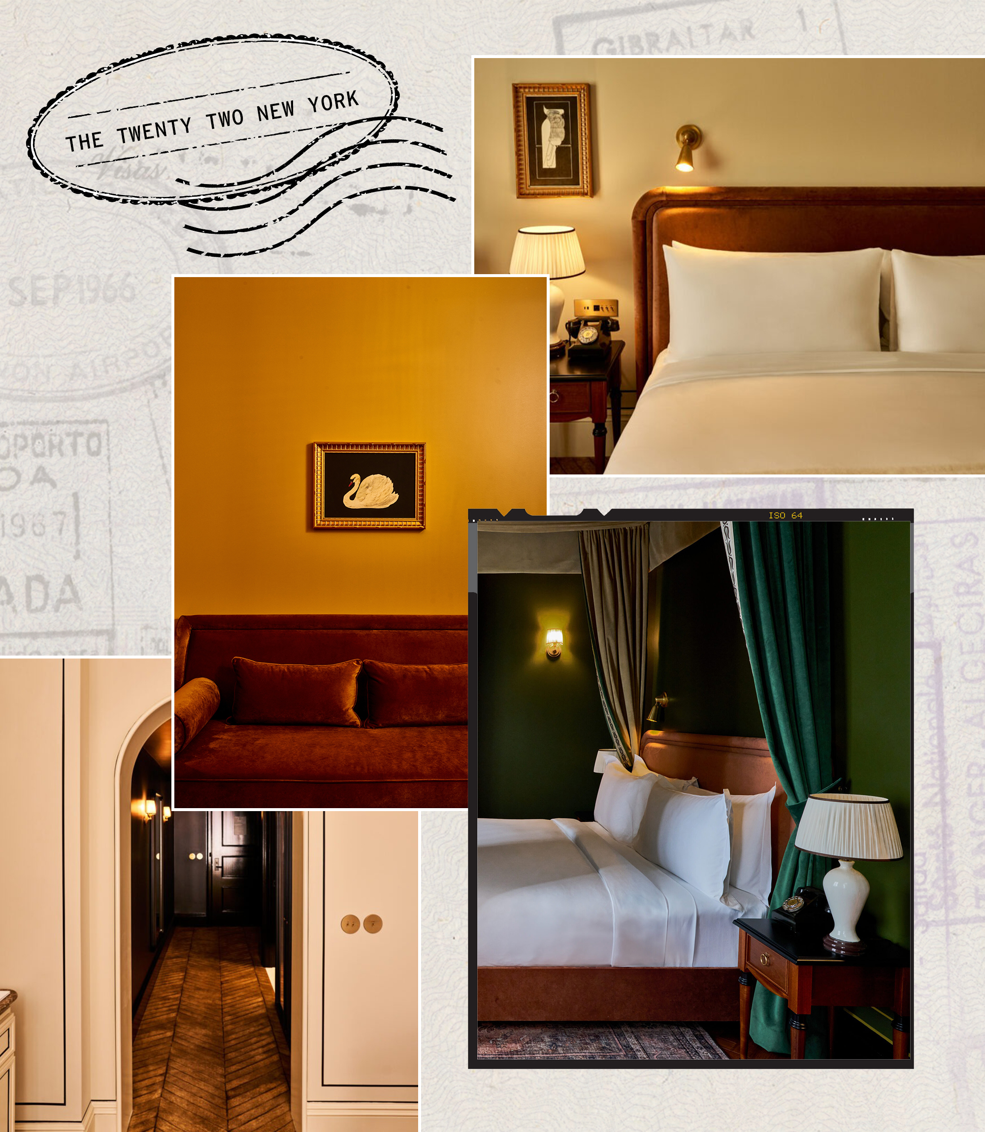 a collage of four images of The Twenty Two New York