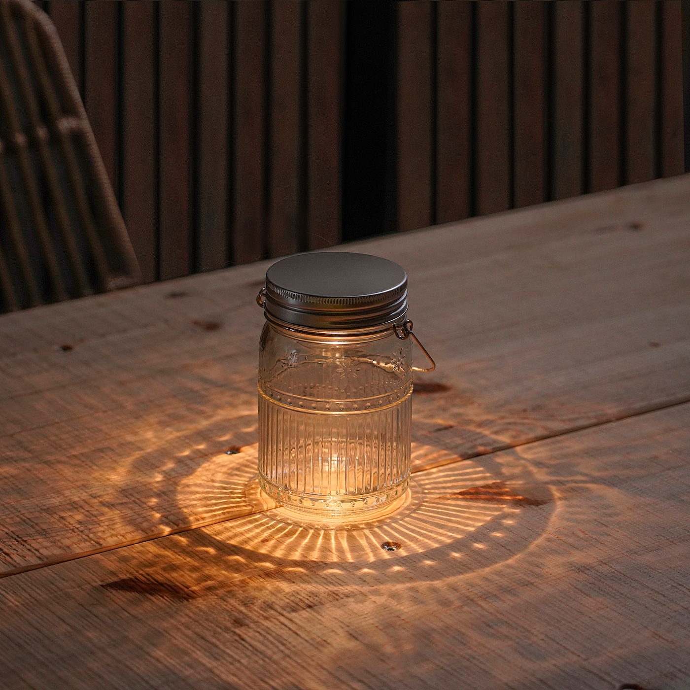 Solvinden Table Lamp/decoration - Battery Operated/jar Clear 6 "