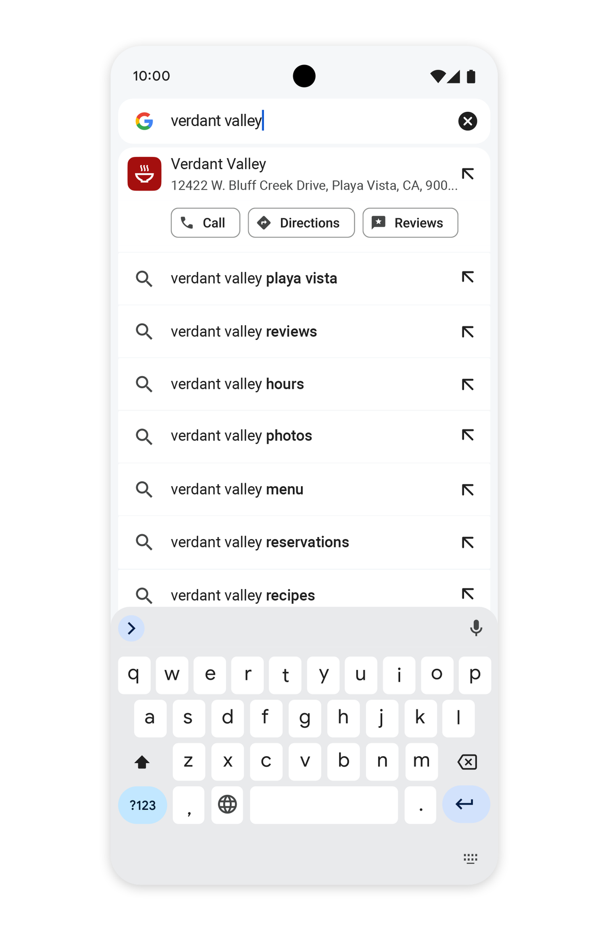 New Chrome Actions when performing a search