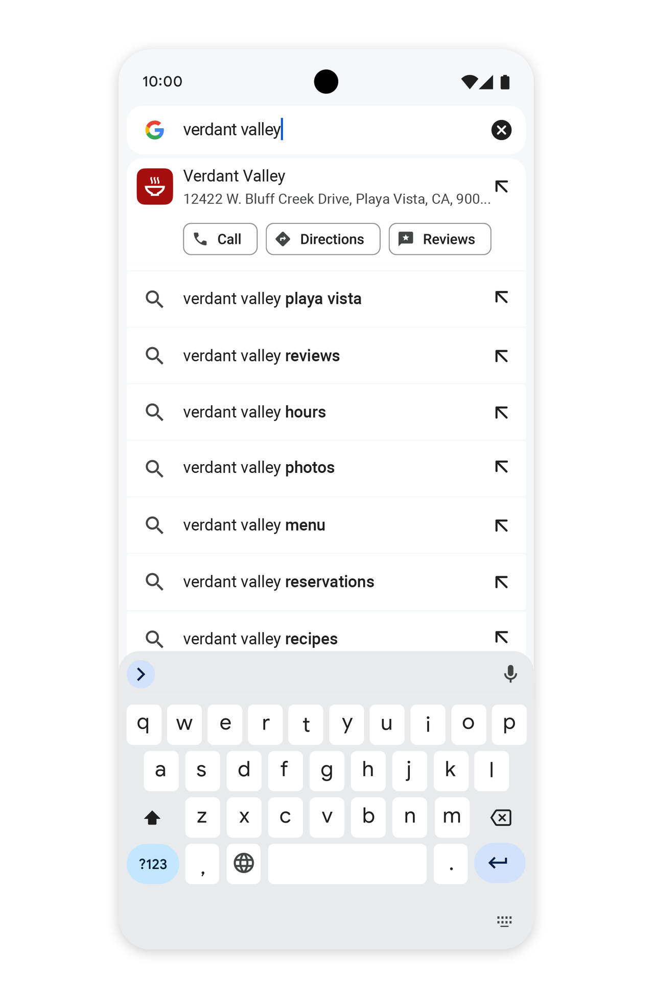 New Chrome Actions when performing a search