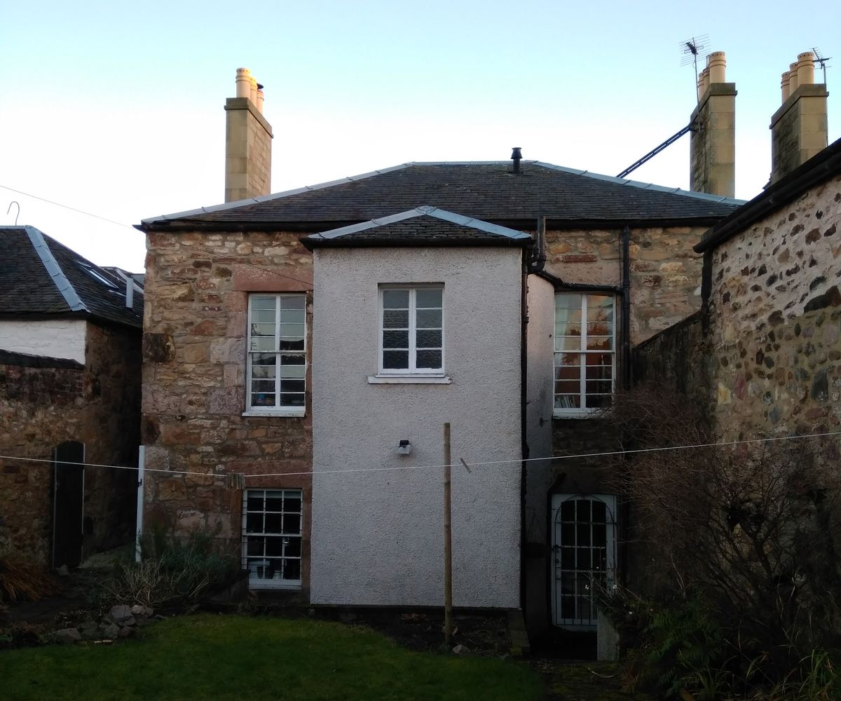 A stone house in Edinburgh before a new extension is added