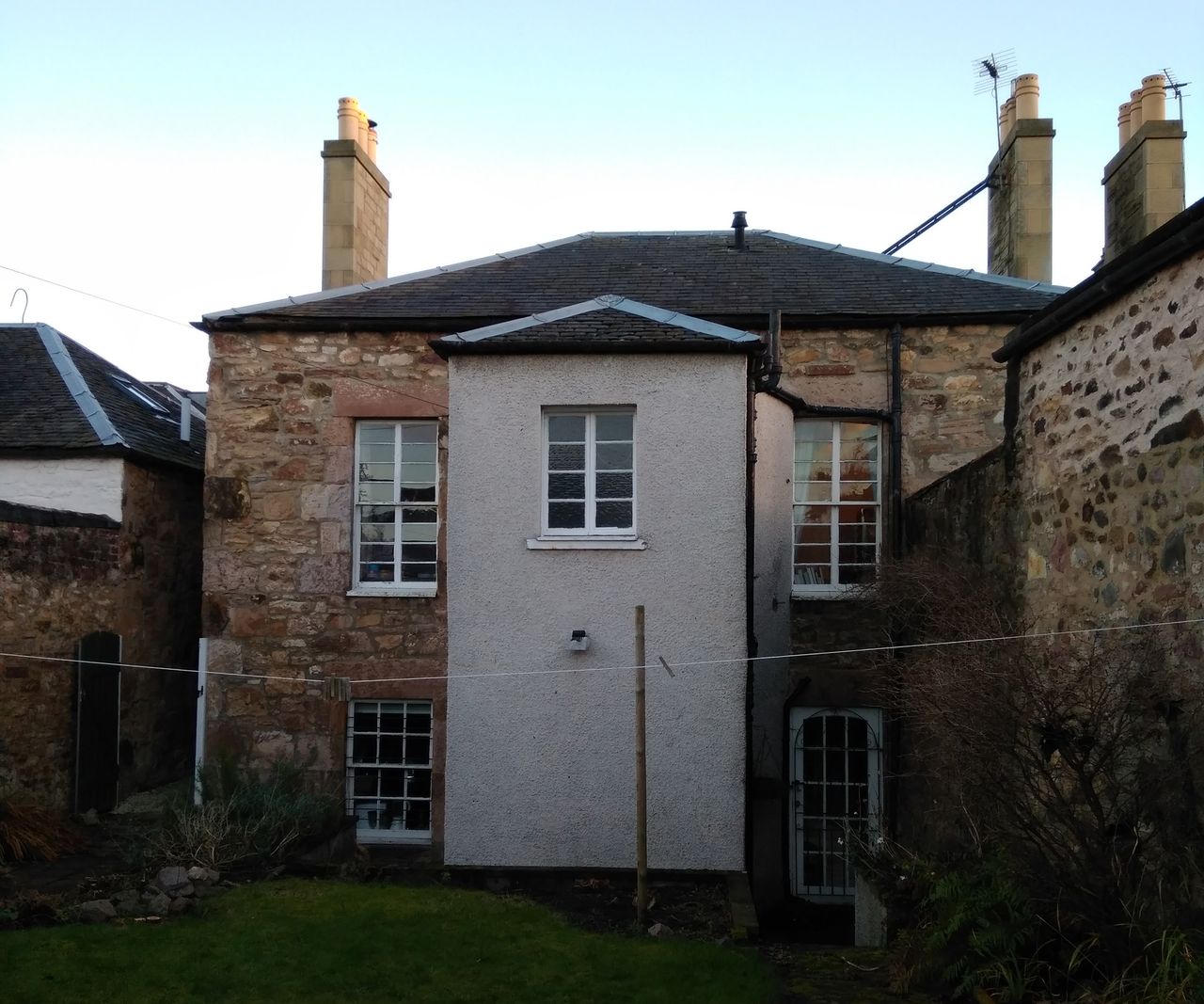 A stone house in Edinburgh before a new extension is added