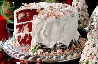 Red velvet peppermint cake