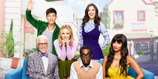 Ted Danson, Jameela Jamil, Manny Jacinto, Kristen Bell, William Jackson Harper, and D'Arcy Carden in