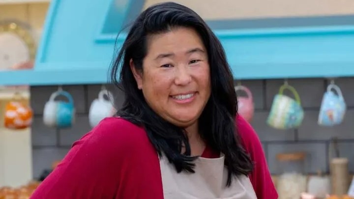 Stacie Nakamoto in key art for The Great American Baking Show on The Roku Channel