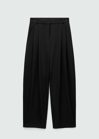 Pleat Detail Wool Trousers - Women | Mango United Kingdom