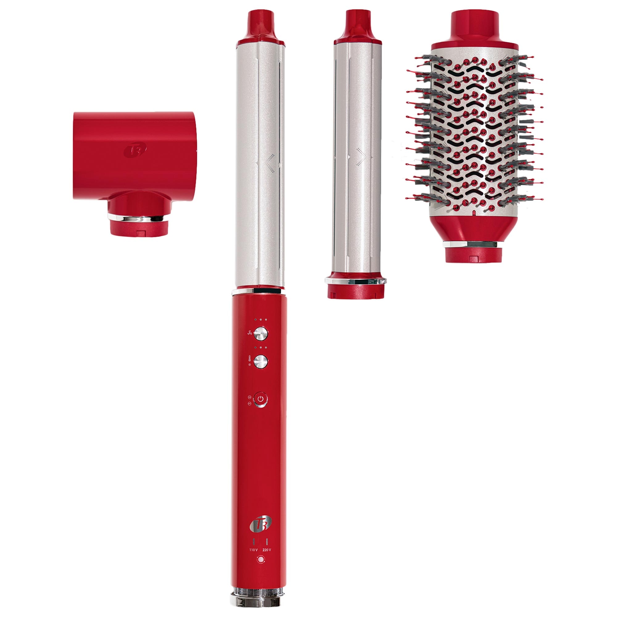 Aire 360 Ceramic Air Styler Blowout Kit With Dual Voltage - Rouge