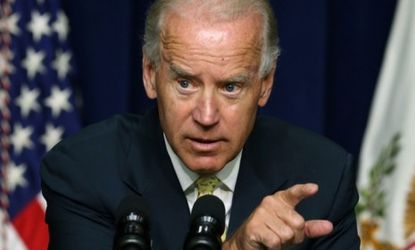 Vice President Biden will try to siphon some attention away from the GOP by campaigning in Tampa on the first day of the party's presidential nominating convention.