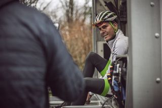 Warren Baeguil gets ready for a training ride with Fortuneo Samsic