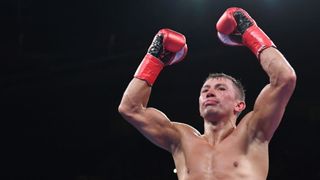 GGG celebrating after a victory