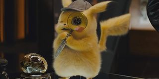 Detective Pikachu with a magnifying glass