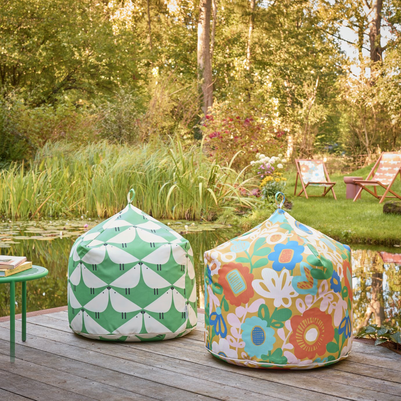 Habitat X Scion Indoor Outdoor Bean Bag With Handle - Kukkia